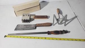 lot 142 image: Vintage Butchers Tool Set