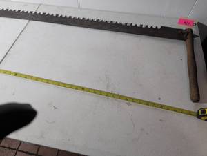 lot 179 image: Antique Two-Man Crosscut Saw