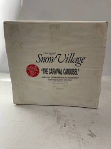 lot 187 image: Dept 56 Snow Village Carnival Carousel NIB