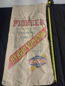 lot 235 image: Vintage Pioneer Seed Corn Sack