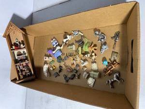 lot 238 image: Unique Collection of Vintage Miniature Figurines - Mixed Lot of 30 Pieces