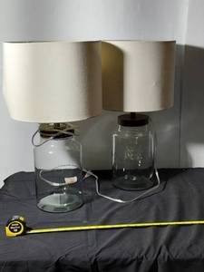 lot 253 image: Pair of Glass Table Lamps