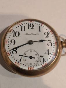 lot 301 image: Vintage Illinois Pocket Watch w Single Sunk Dial