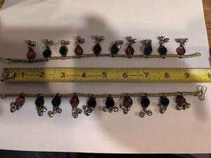 lot 308 image: Traditional Multicolor Anklet Set