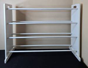 lot 78 image: White Multi-Tier Shoe Rack Organizer