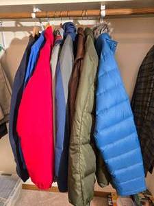 lot 309 image: Collection of Mens Jackets in Various Styles and Sizes