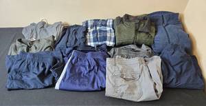 lot 397 image: Collection of Mens Clothing - Shirts, Jackets, and Pants (Size XL and XXL) - one sweater w orig tag