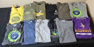 lot 408 image: Lot of Assorted Mens T-Shirts in Various Sizes Inc Nice MN Vikings XL Shirt