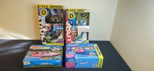 lot 110 image: Mixed Set of U.S. Divers Snorkeling Kits, SlipN Slide, and H2OGO Lounges