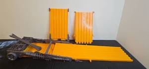lot 253 image: Lot of Toy Race Track Components in Orange and Gray