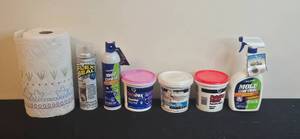 lot 271 image: Assorted Home Repair and Mold Control Supplies with Flex Seal - quantities unverified