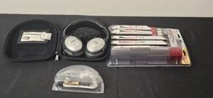 lot 20 image: Bose Noise Cancelling Headphones and Morse Metal Saw Blades Bundle