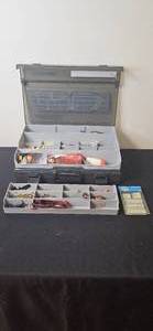lot 25 image: Fishing Tackle Box with Assorted Lures and Accessories