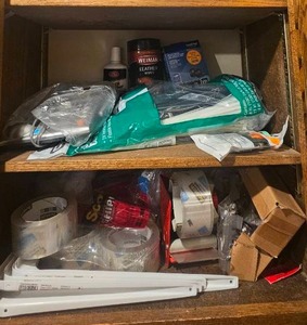 lot 36 image: Assorted Household Cleaning and Organization Supplies