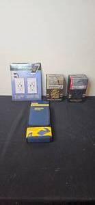 lot 44 image: Collection of Outlet Covers, Composite Screws, and Wood Chisel Set