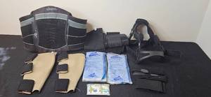 lot 373 image: Set of Orthopedic Back and Knee Braces with Gel Packs