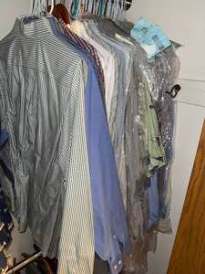 lot 241 image: Collection of Mens Dress Shirts Including Eddie Bauer XL