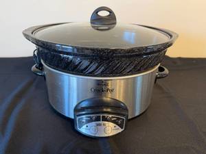 lot 181 image: Rival Crock-Pot Stoneware Slow Cooker with Smart-Pot Settings - untested