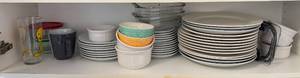 lot 185 image: Extensive Dinnerware Set with Plates, Bowls, and Glassware