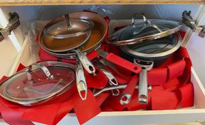 lot 192 image: Mixed Collection of Calphalon, Tramontina, and KitchenAid Cookware