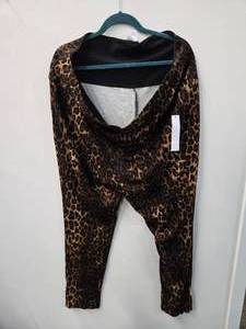 IMAN Global Leopard Color Leggings with side zippers (Size 2X, New with tag)