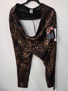 IMAN Global Leopard Color Leggings with side zippers (Size 2X, New with tag)