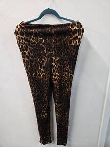 IMAN Global Leopard Color  Leggings with side zippers (Size S, New with tag)