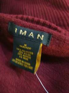 IMAN Global Chic Long Sleeve Open Front Knit Maroon Cardigan (Size M, New with Tag)