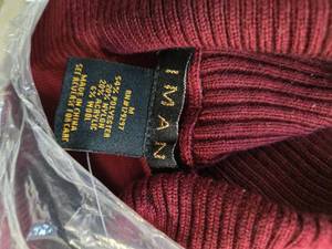 IMAN Global Chic Long Sleeve Open Front Knit Maroon Cardigan (Size S, New with Tag)