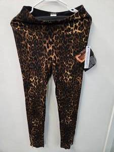 IMAN Global Leopard Color Leggings with side zippers (Size S, New with tag)