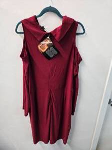 IMAN Global Chi short dress. Maroon, Size 3X