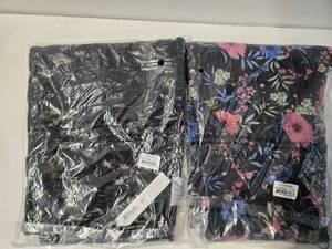 Lot of Two Coco Carmen Leggings ( ( Black XXL Red& Black flowery LXL, New, New)