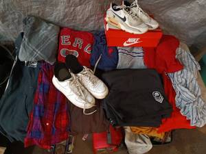 lot 64 image: Mens clothes and shoes assorted sizes