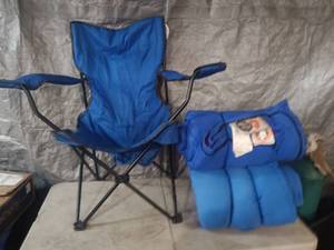 lot 46 image: Sleeping Bags and Folding Camping Chair