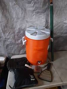 lot 15 image: Watercooler, Umbrella, Bug Zapper, and Lunch Bag