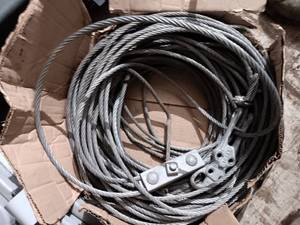 lot 61 image: 10 pieces of 38 braided steel cable Approx. 30 each