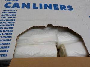 lot 96 image: Case of 250 Clear 33 Gallon Can Lin...