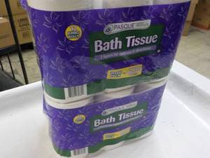 lot 121 image: 24 Rolls Pasque 2 Ply Bath Tissue...
