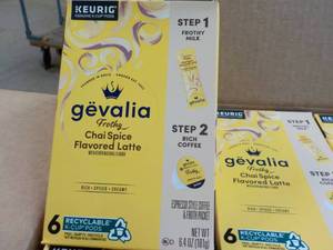 lot 186 image: 6 ct Gevalia Keurig 6 each Frothy C...