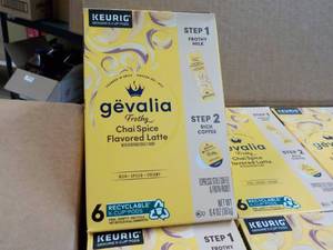 lot 187 image: 6 ct Gevalia Keurig 6 each Frothy C...