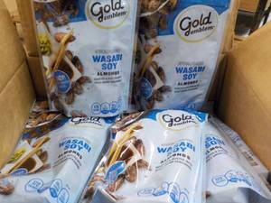 lot 191 image: 12 ct 6 oz Bags Wasabi Soy Almonds...