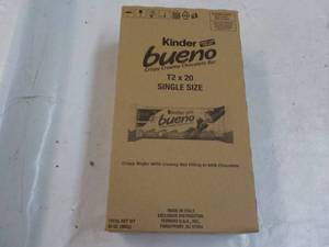 lot 194 image: Kinder Bueno 20 ct 1.5 oz Bars...