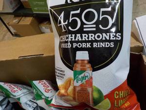 lot 210 image: 12 ct 2.25 oz bags 4505 Chicharrone...