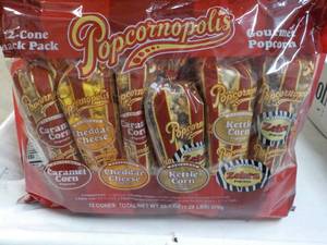lot 219 image: 12 ct Popcornopolis Gourmet Popcorn...