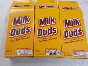 lot 247 image: 3 ct 10 oz boxes Milk Duds...