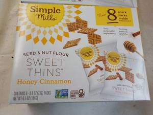 lot 256 image: 3 ct boxes Simple Mills Honey Cinna...