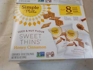 lot 257 image: 3 ct boxes Simple Mills Honey Cinna...