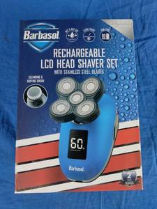 lot 77 image: Barbasol Rechargeable LCD Head Shaver Set