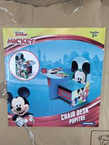 lot 50 image: Disney Mickey Mouse Chair Desk with Storage Bin