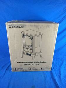 lot 83 image: LifeSmart 17 3-Sided Electric Stove Heater with Top Heater